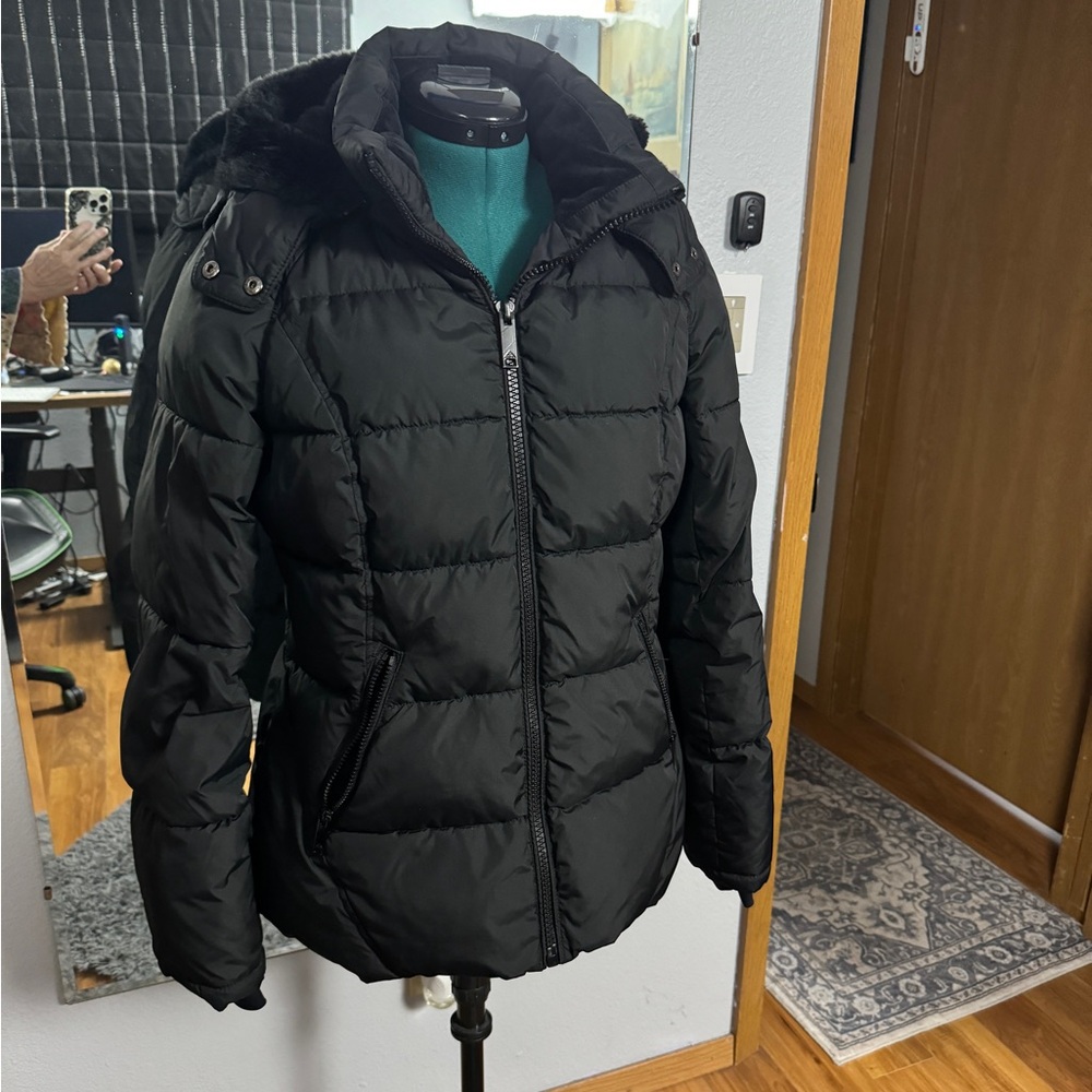 HFX black fiberfil winter jacket, size large